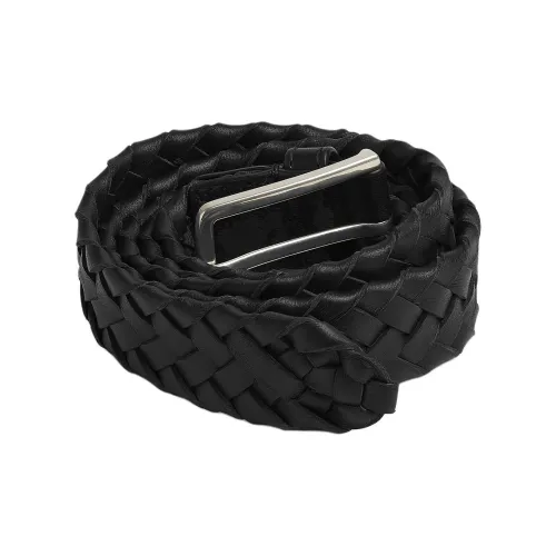Bottega Veneta Lambskin Leather Belts Men's Black