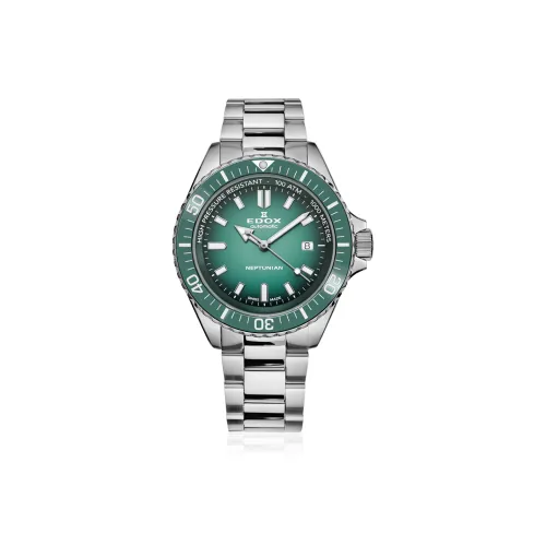 EDOX Автоматический Механический Механизм Мужские Часы 44 мм Зеленый