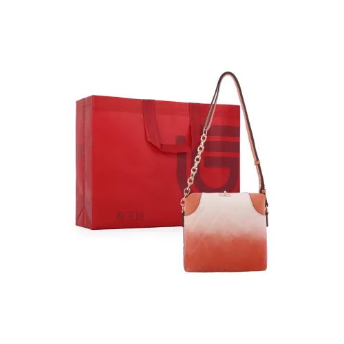 Dubaolu Сумка из коровьей кожи сумка через плечо ручная сумка женская градиент оранжевый градиент синий градиент зеленый