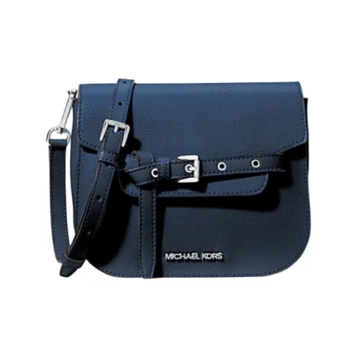 MICHAEL KORS Emilia Pebble Leather Crossbody Bag Small Women's Navy Blue