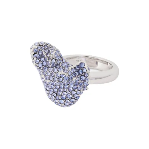 LOEWE Серебряный Искусственный Кристалл Кольца Женские Серебряный