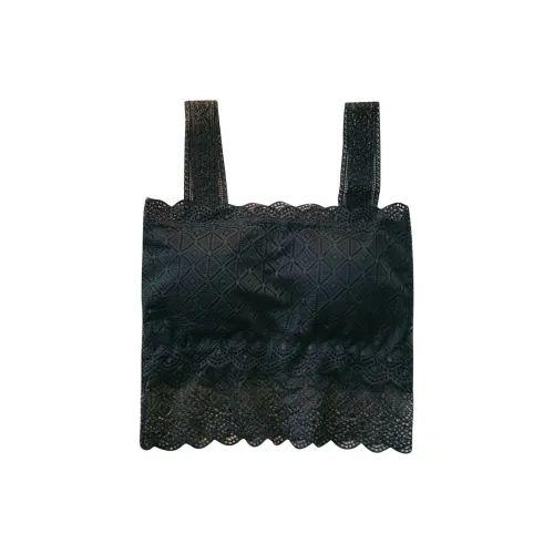 Flowers in water С вкладышами Черный Женские Бюстгальтеры