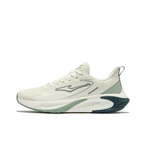 Erke Амортизация Устойчивый к истиранию Дышащий Низкий Топ Беговые кроссовки Мужские Микрокристаллический Белый Изумрудная волна