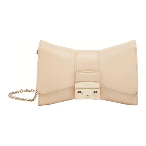 Furla Metropolis Collection Кожа Сумка через плечо Сумка на плечо Мини Женская Светло-розовая