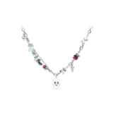 Яркое маленькое ожерелье с призраком [белый]