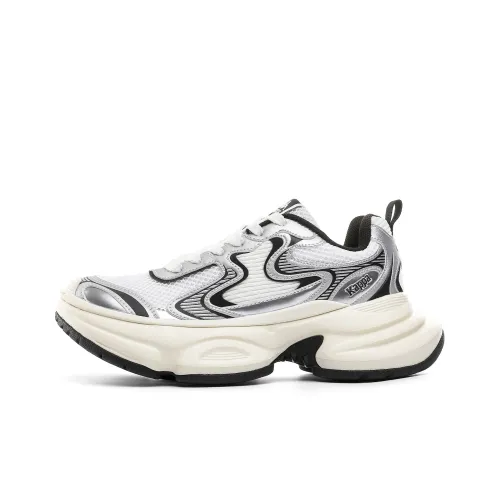 KAPPA массивные кроссовки Low Top Серебряные Белые Женские