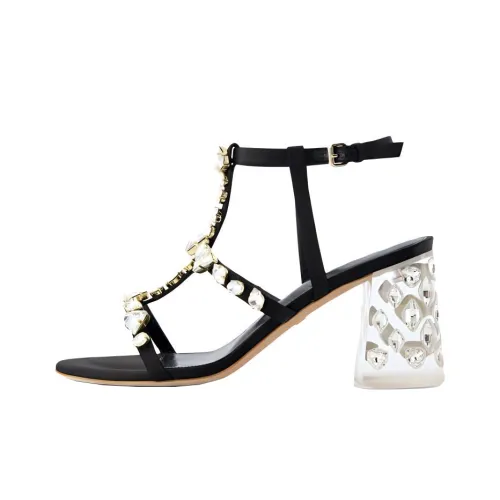 GIAMBATTISTA VALLI One Ремень Сандалии 9 см Женские Черный