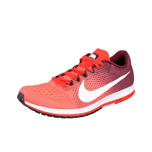 Nike Zoom Streak 6 Амортизация Устойчивость к истиранию Дышащий Низкий Топ Повседневные Беговые кроссовки Унисекс Оранжевый Черный Белый