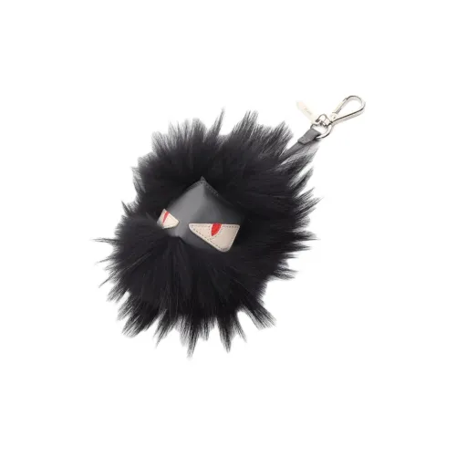 FENDI Телячья кожа Металл Овца кожа Женские брелоки Черный