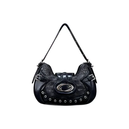 CULTIVATOR PU (полиуретан) Экологичная кожа Сумка через плечо Средняя Женская Черная