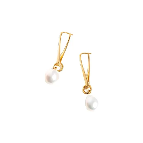 Серьги Missoma с покрытием из 18К золота белый пресноводный жемчуг женские золотые