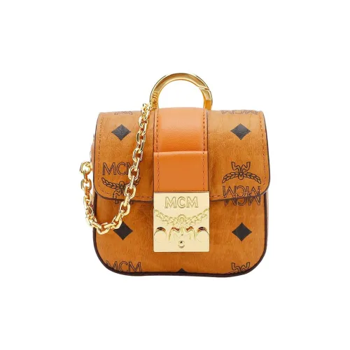 MCM Tracy Visetos Покрытый холст с кожаными вставками комбинированные сумки через плечо сумка на плечо женская коричневый и коньяк