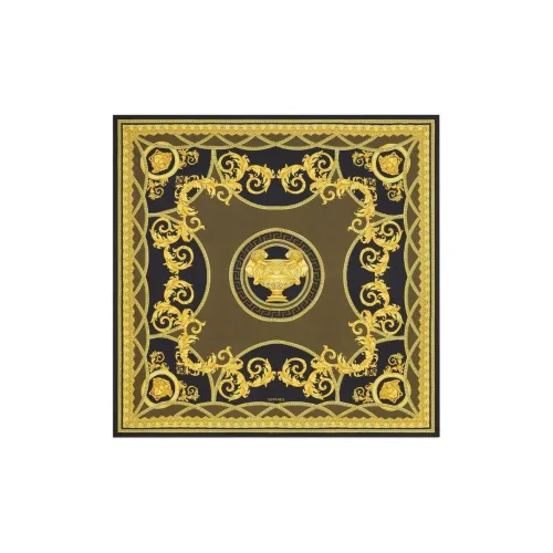 VERSACE Ткань Вязаные Шарфы Мужской Золотой