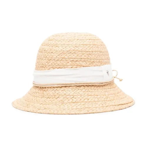 HELEN KAMINSKI Нейлон Эластан Хлопок Рафия Шапки и Кепки Женские Бежевый