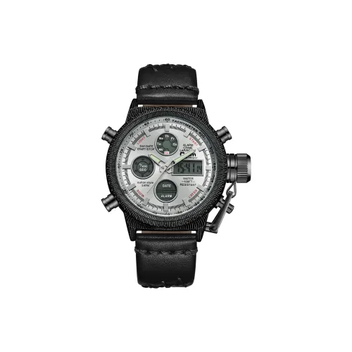 Oulm Электронные + Кварцевые Часы Мужские 48 мм Черные