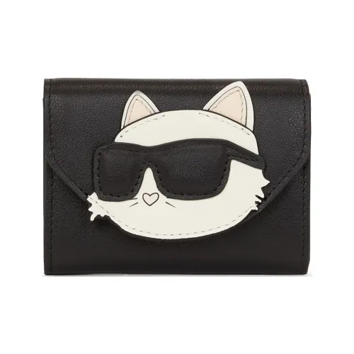 KARL LAGERFELD K Ikonik Телячья кожа Кошелек Унисекс Черный