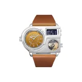 Коричневый ремешок, коричневый циферблат