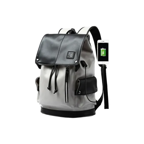 PULUWIRR PVC Рюкзак Стандартный Унисекс Черный Белый