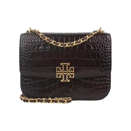 TORY BURCH Britten Коровья кожа Сумка через плечо Маленькая Женская Шоколад