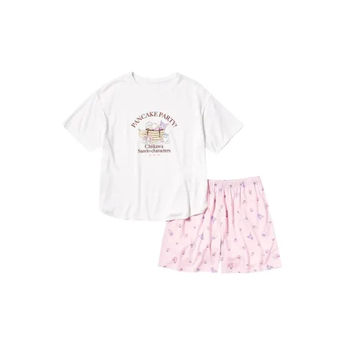 UNIQLO GIYAKAWA x Sanrio Collaboration Series Пижамный комплект Женский Белый