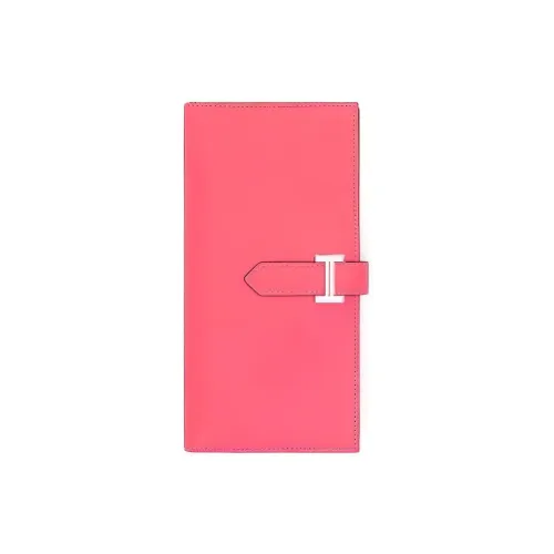 HERMES Bearn Epsom Телячья кожа Кошелек Женские 8W Розовый Azalee Новый Помада Пудра