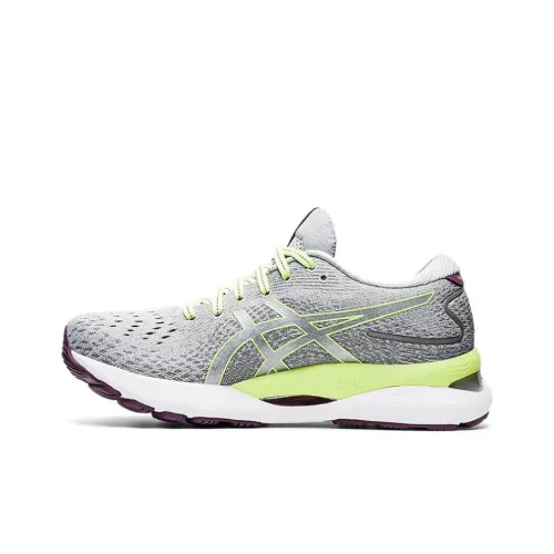 Asics Gel Nimbus 24 Low Топ Беговые кроссовки Женские Серый Желтый