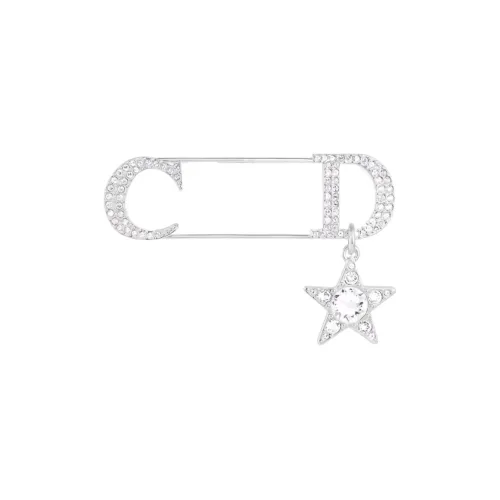 DIOR Латунь Искусственный кристалл Броши Мужской Серебряный