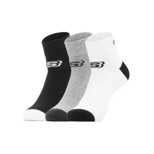 Skechers 3 упаковки черных + белых + серых мужских носков