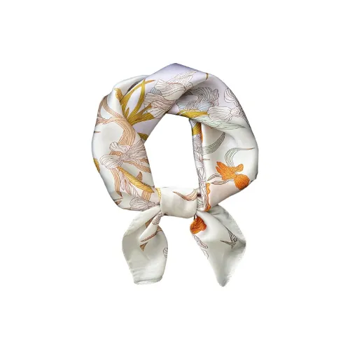 Eucalyptus Ornamentation 100% шелк Шарфы из шелка Mulberry Женские