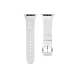 Белый ремень + серебряная пряжка [жидкость силикон]