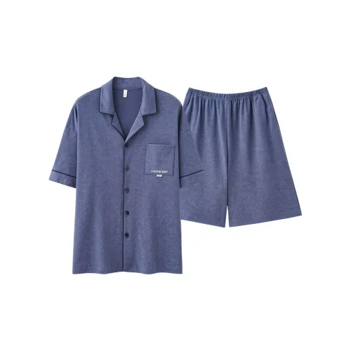 The Story Of The Flower Season Пижамный комплект Мужской Темно-Небесно-Синий