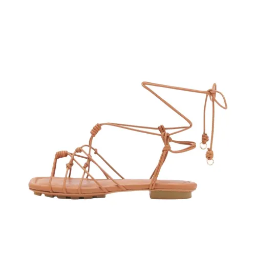 Ulla Johnson Freya Плоские Сандалии Римского Стиля Женские Коричневые