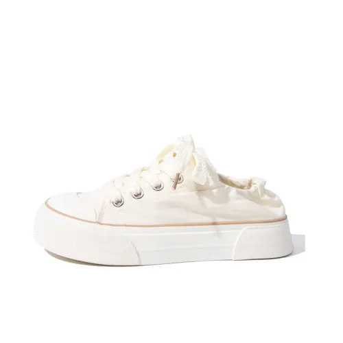 Feiyue Canvas Shoes Low Top Beige Women's