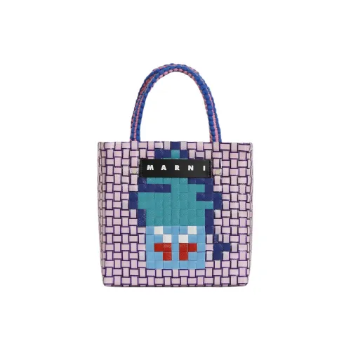 MARNI Полипропиленовая Сумка с Одиночным Плечом из Смешанного Хлопка Мини Женская Фиолетовая