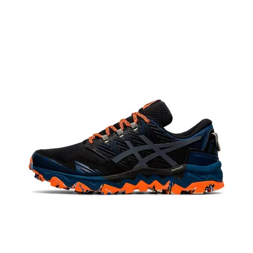 Asics Gel FujiTrabuco 8 Low Top Беговые кроссовки Мужские Черные Оранжевые