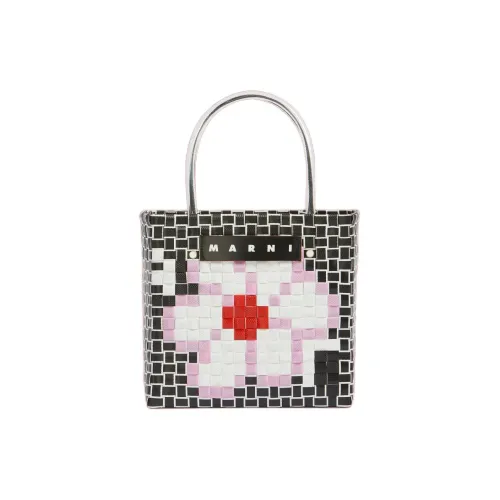 MARNI Полипропиленовая сумка-тоут сумка для покупок мини-сумка женская черная и белая
