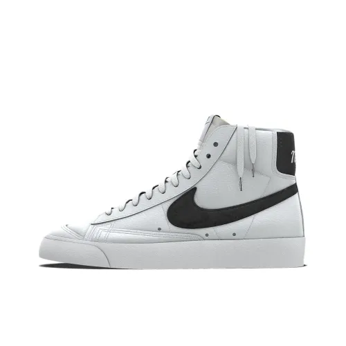 Nike Blazer Slip-resistant Abrasion-resistant High Top Skateboard Shoes Unisex White Black Найк Блэйзер Противоскользящие Устойчивые к истиранию Высокие Кроссовки для скейтбординга Унисекс Белый Черный
