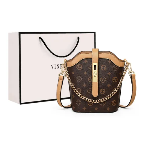 VINEY Сумка через плечо из синтетической кожи стандартная женская кофейного цвета