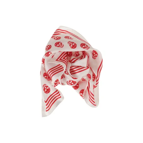 Alexander McQueen Шелковые шарфы Женские Красный