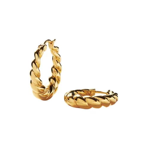 Серьги из латуни с покрытием 18K золота женские золотые