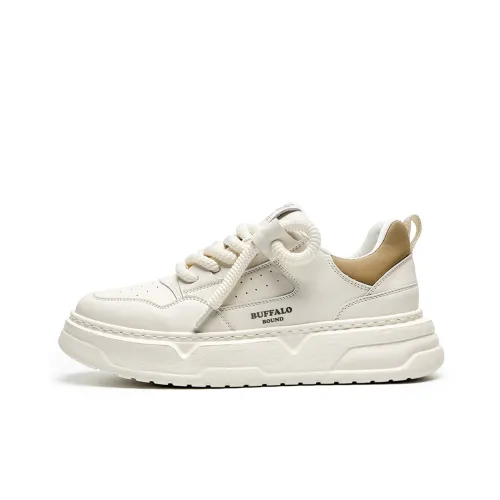 BUFFALO BOUND Slip-resistant Abrasion-resistant Low-top Skateboard Shoes Men's White BUFFALO BOUND Противоскользящие Износостойкие Низкие Кеды для Скейтбординга Мужские Белые
