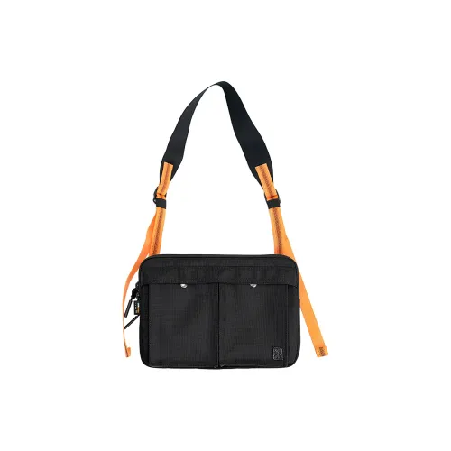 DOSRFINI Nylon Handheld Shoulder Bag Men's Black