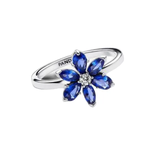 Pandora Серебряный Искусственный Кристалл Кольца Женские Серебряный