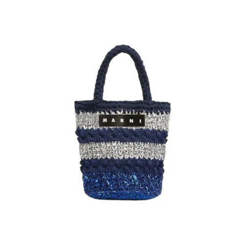 MARNI Cotton Тоут Сумка Сумка для покупок Сумка Женская Темно-синяя