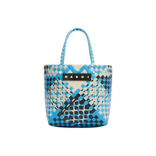 MARNI Полипропиленовая сумка-тоут из поливинилхлорида сумка для покупок женская бежевая и синяя