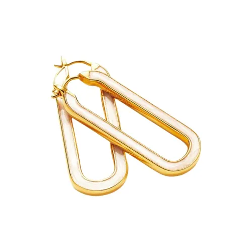 Серьги из латуни с покрытием 18K золота женские белые сине-зеленые