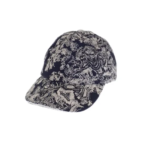 DIOR Хлопок Кепки Унисекс Морской Синий