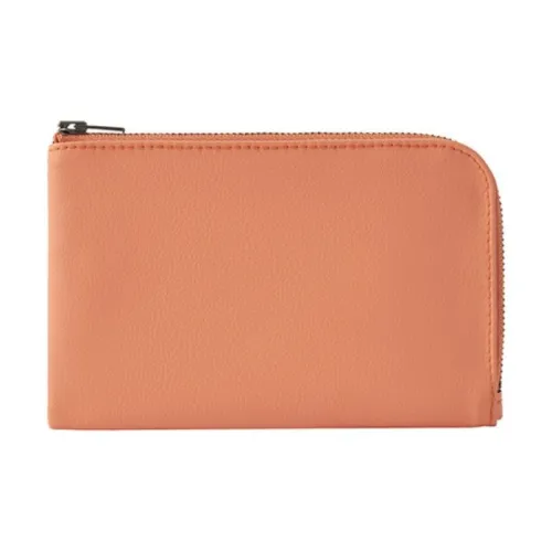 MUJI Синтетическая кожа Клатч Маленький Унисекс Черный Розовый Светло-зеленый Умбра