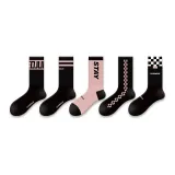 Городской шик стиль, черный, розовый, упаковка из 5 штук