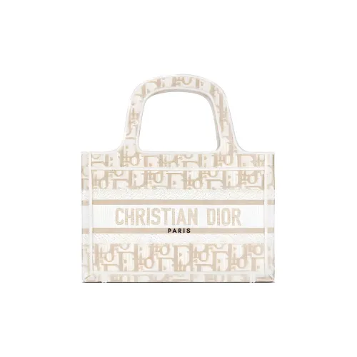 DIOR BookTote Монограмма Полный С принтом Тоут Сумка Сумка для покупок Мини Сумка Женская Золотая